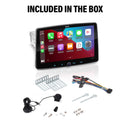 Sound Storm Laboratories SDML10ACP Single Din Chassis, Detachable 10 Inch Capacitive Touchscreen, Apple CarPlay, Android Auto, Bluetooth, No DVD, RGB Illumination, High Resolution FLAC Audio