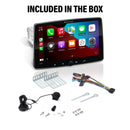 Planet Audio P100CPA Car Stereo System - Apple CarPlay, Android Auto - 10.1 Inch Single Din Touchscreen, Bluetooth Audio and Calling Head Unit, Radio Receiver, No CD Player, Hook Up to Amplifier