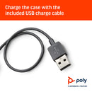 Poly (Plantronics + Polycom) Voyager Legend Portable Charge Case - Headset Case Charger, black