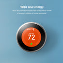 Google Nest Learning Thermostat - 3rd Generation - Programmable Smart Thermostat for Home - Stainless Steel (Like New)