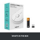 Logitech Pebble M350 Wireless Mouse with Bluetooth or USB - Silent, Slim Computer Mouse with Quiet Click for iPad, Laptop, Notebook, PC and Mac - Off White (Off White, Mouse)- OPEN-BOX