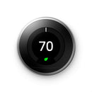 Google Nest Learning Thermostat - 3rd Generation - Programmable Smart Thermostat for Home - Stainless Steel (Like New)
