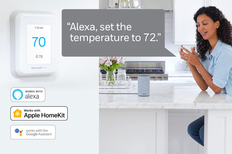 Honeywell Home T9 WiFi Smart Thermostat with 1 Smart Room Sensor, Touchscreen Display, Alexa and Google Assist (A. WiFi Thermostat w/ Sensor)