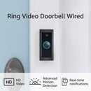 Video Doorbell Ring Wired Convenient, Essential Features in a Compact Design (existing doorbell Wiring Required) with Playhardest Cleaning Cloth