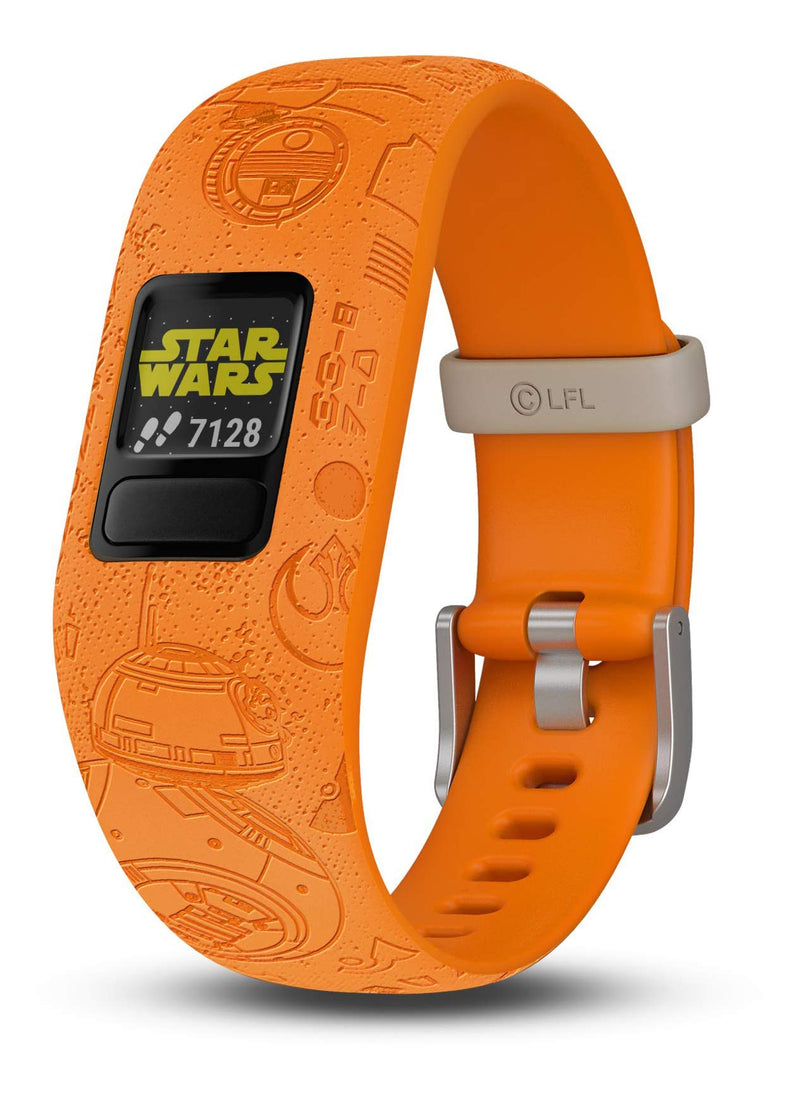 Garmin vivofit jr. 2, Kids Fitness/Activity Tracker, 1-Year Battery Life, Adjustable Band, Star Wars Light Side, Bright Orange (Star Wars - Light Side, Star Wars - New)