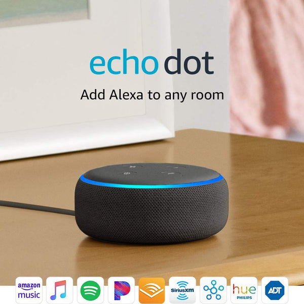 Certified Refurbished Echo Dot (3rd Gen) - Smart speaker with Alexa - Charcoal