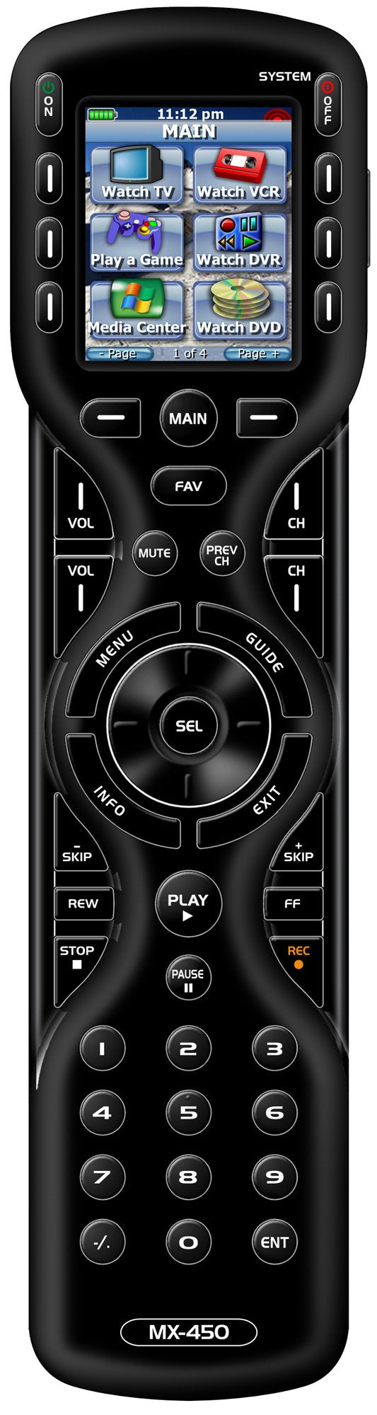 Universal Remote Control MX-450 Custom Programmable Remote Control with On-Screen Macro Editing.