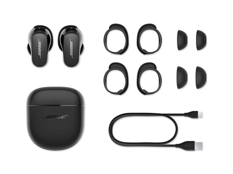 Bose QuietComfort Earbuds II, Wireless, Bluetooth, Worlds Best Noise Cancelling In-Ear Headphones with Personalized Noise Cancellation & Sound, Triple Black (Triple Black, QuietComfort Earbuds II)