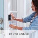 Video Doorbell Ring Wired Convenient, Essential Features in a Compact Design (existing doorbell Wiring Required) with Playhardest Cleaning Cloth