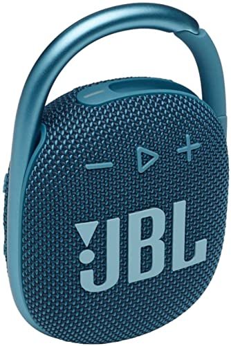 JBL Clip 4 - Portable Mini Bluetooth Speaker, big audio and punchy bass, integrated carabiner, IP67 waterproof and dustproof, 10 hours of playtime, speaker for home, outdoor and travel - (Blue)