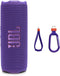 JBL Flip 7 - Portable Waterproof and Drop-Proof Speaker, Bold Pro Sound with AI Sound Boost, 16Hrs of Playtime, and PushLock System with Interchangeable Accessories (Purple) (Renewed)