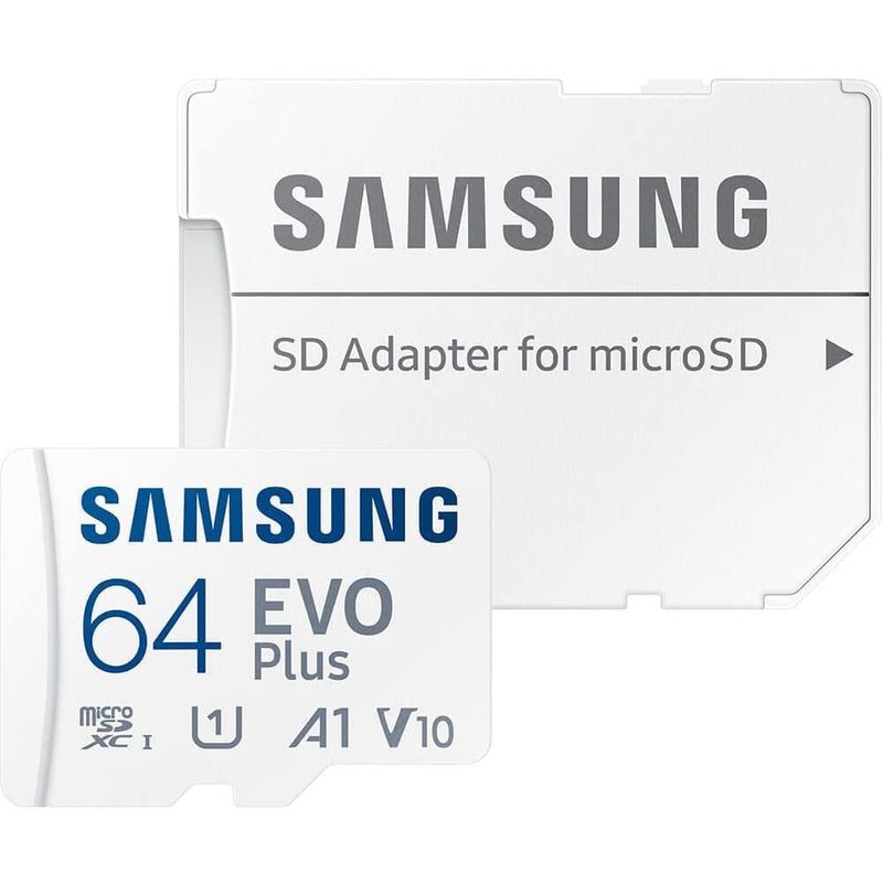 Samsung MB-MC64KA/AM EVO Plus and Adapter microSDXC Memory Card, 64GB - (2-Pack)