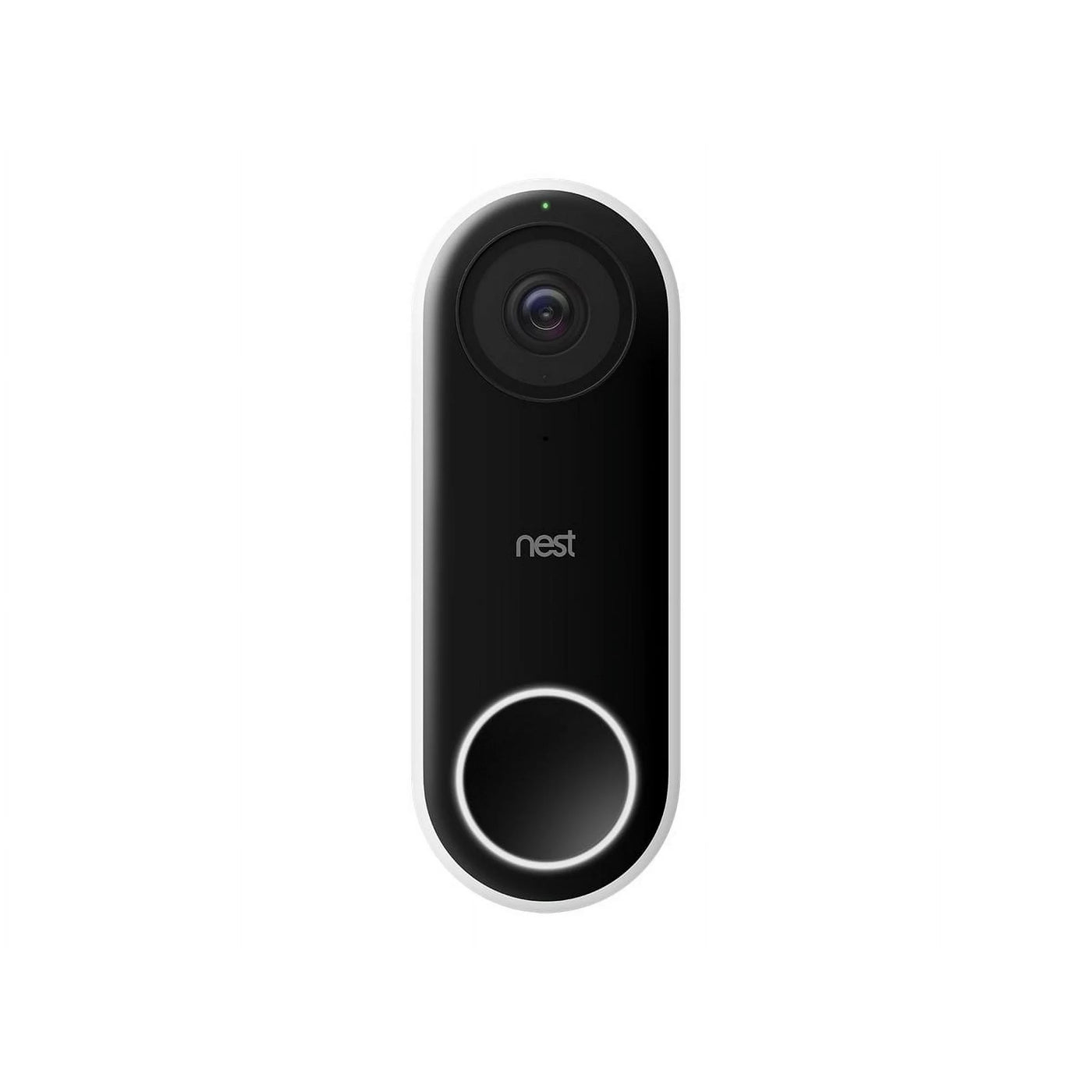 Nest Hello Smart Wi-Fi Video Doorbell, White/Black Nest