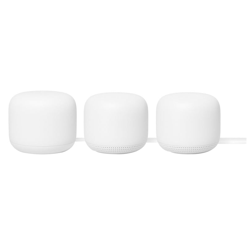 Google - Nest Wifi AC2200 Mesh System Router and 2 Add-on Points (3-Pack) - Snow