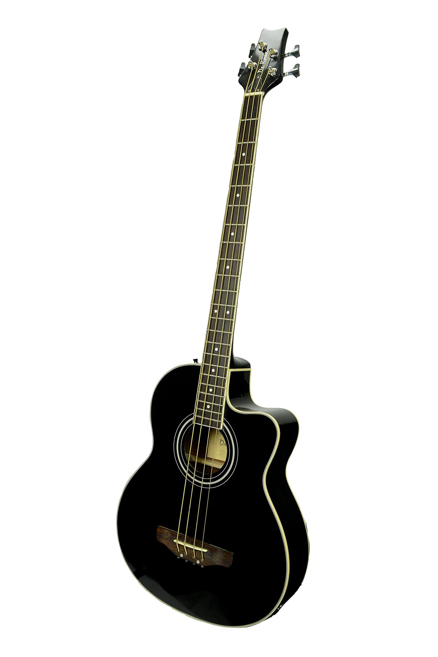 De Rosa GAB47 4 String Cutaway Acoustic-Electric Bass Guitar-BLACK