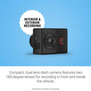 Garmin Dash Cam Tandem, Front and Rear Dual-lens Dash Camera With Interior Night Vision, Two 180-degree Lenses, Front-Facing Lens with 1440p, Interior-Facing Lens with 720p (OPEN BOX)