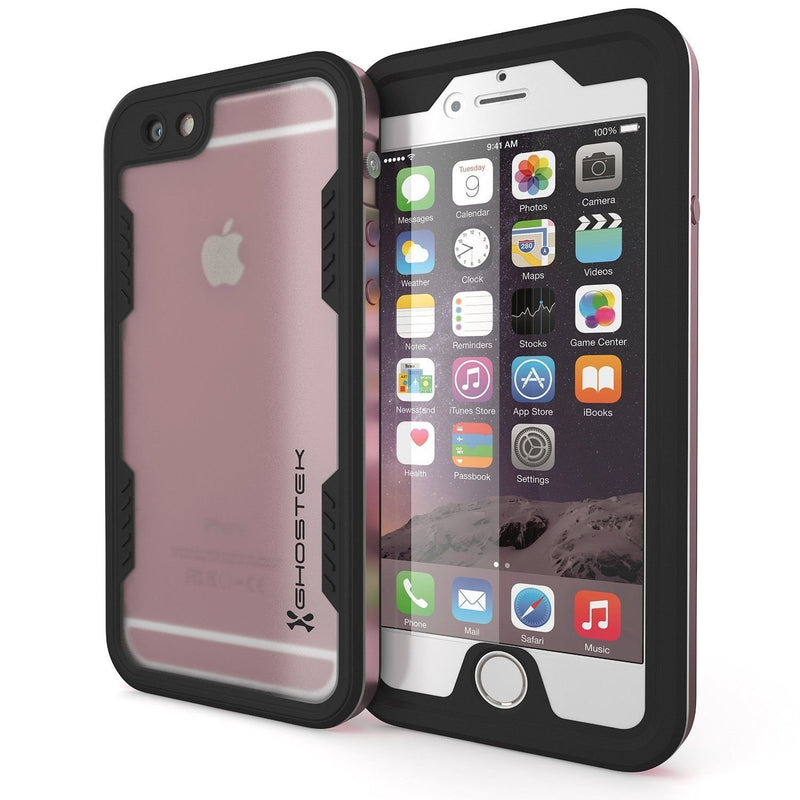 iPhone 6S Waterproof Case, Ghostek® Atomic 2.0 Series for Apple iPhone 6 & 6S | Underwater | Shockproof | Dirt-proof | Snow-proof | Aluminum Frame | Adventure Ready | Ultra Fit | Swimming (Pink)