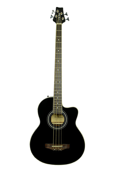De Rosa GAB47 4 String Cutaway Acoustic-Electric Bass Guitar-BLACK