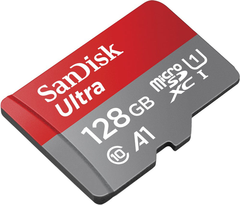 SanDisk 128GB Ultra microSDXC UHS-I Memory Card with Adapter - C10, U1, Full HD, A1, Micro SD Card - SDSQUAR-128G-GN6MA