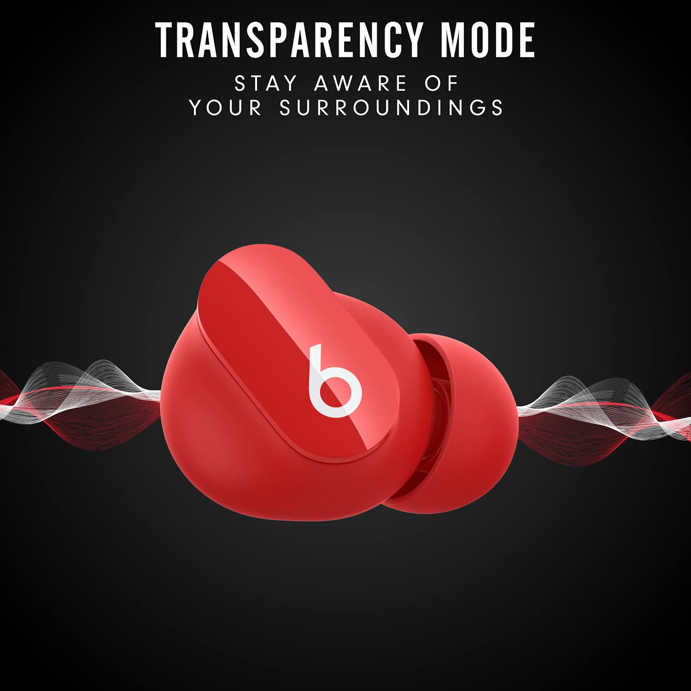New Beats Studio Buds - True Wireless Noise Cancelling Earbuds - Com... Built-in Microphone, IPX4 Rating, Sweat Resistant Earphones - Red