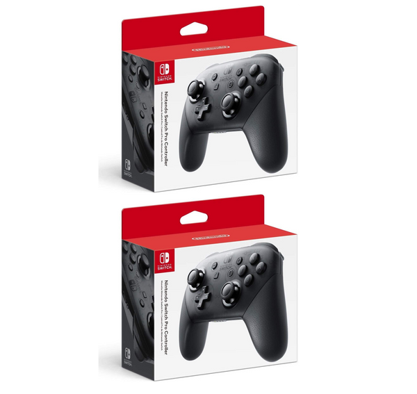 2 Pack - Nintendo Switch Pro Controller - Motion Controls, HD Rumble, Built in Amibo Functionality