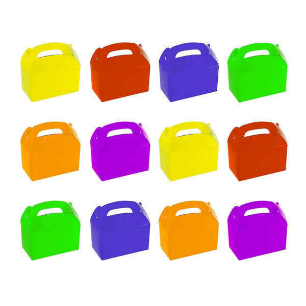 12 Assorted Bright Color Treat Boxes Birthday Party Favors Shower Favor Box New