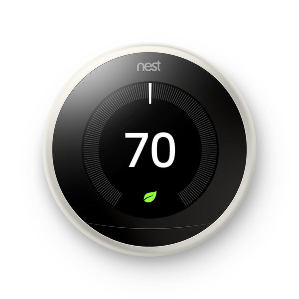 Google Nest Learning Thermostat - 3rd Gen (2015) - Programmable Smart Thermostat for Home - Works with Alexa - White