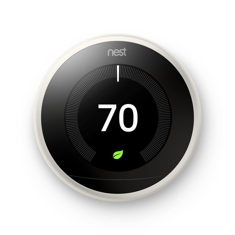 Google Nest Learning Thermostat - 3rd Gen (2015) - Programmable Smart Thermostat for Home - Works with Alexa - White