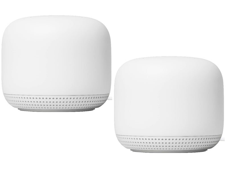 Google Nest WiFi Access Point Non-Retail Packaging - Connect to AC2200 Mesh Wi-Fi 2nd Gen (2-Pack, Snow) OPEN BOX