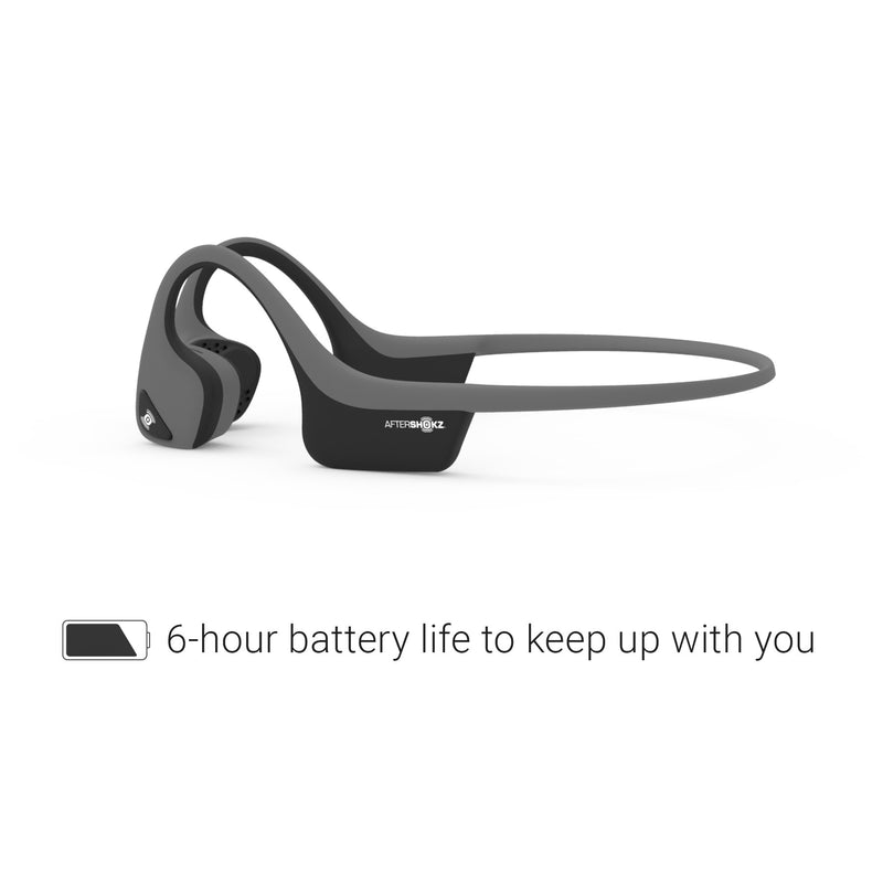 AfterShokz Air Open Ear Wireless Bone Conduction Headphones, Slate Grey, AS650SG - Deals Daily US