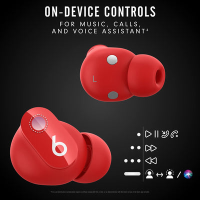New Beats Studio Buds - True Wireless Noise Cancelling Earbuds - Com... Built-in Microphone, IPX4 Rating, Sweat Resistant Earphones - Red