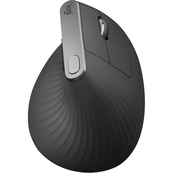 Logitech MX Vertical Wireless Mouse – Advanced Ergonomic Design Reduces Muscle Strain, Control and Move Content Between 3 Windows and Apple Computers (Bluetooth or USB), Rechargeable, Graphite